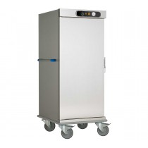 Chariot de liaison version chaude, en inox AISI 304, 1 porte, 20 niveaux GN 2/1