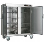 Chariot de liaison version chaude, en inox AISI 304, 2 portes, 40 niveaux GN 2/1
