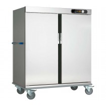 Chariot de liaison version chaude, en inox AISI 304, 2 portes, 40 niveaux GN 2/1