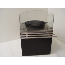 Vitrine d'agencement pour rotisserie, meuble cuisson poelon special paella