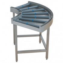 Courbe à 90° à rouleaux pour lave vaisselle à avancement automatique