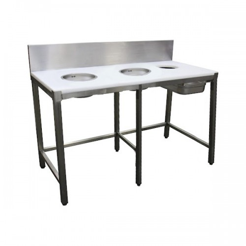 Combiné de préparation poisson TVO 2 bacs tiroir de récup L 1900 x P 600 x H 850 mm Combiné de préparation poisson TVO 2 bacs tiroir de récup L 1900 x P 600 x H 850 mm