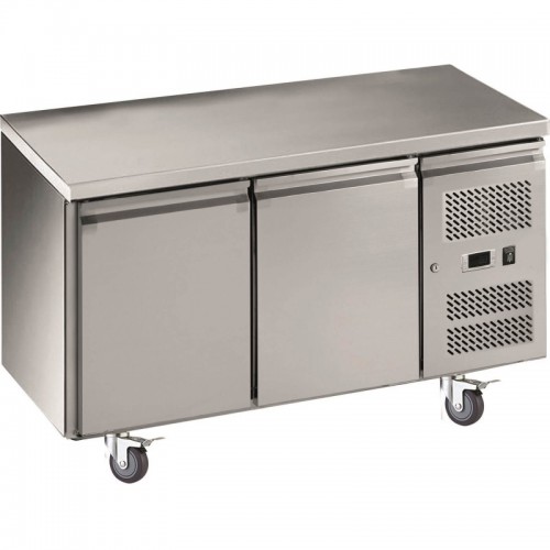 Desserte réfrigéré centrale inox 2 portes pleines 0.28 Kw Desserte réfrigéré centrale inox 2 portes pleines 0.28 Kw