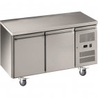 Desserte réfrigéré centrale inox 2 portes pleines 0.28 Kw 
