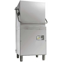 Lave vaisselle à capot, panier carré 500 x 500 mm, avec adoucisseur, monophasé