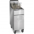 Friteuse gaz tubulaire 22L + Relevage automatique des paniers et programmateur electronique