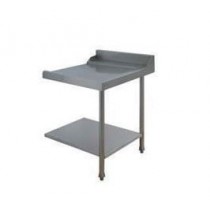 Table de prélavage adossée, avec bac et TVO, L 1200 mm, pour lave vaisselle à capot paniers 500x500