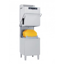 Lave vaisselle à capot, adoucisseur en continu, panier carré 500 x 500 mm, avec condenseur de buée
