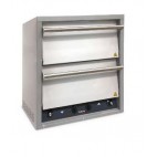 Four a pizza compact 2 chambres 2 niveaux - Inox 380V triphasé 2 niveaux
