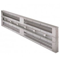 Rampe chauffante double - aluminium avec eclairage