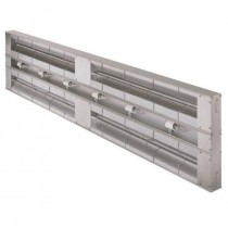 Rampe chauffante double - aluminium avec eclairage