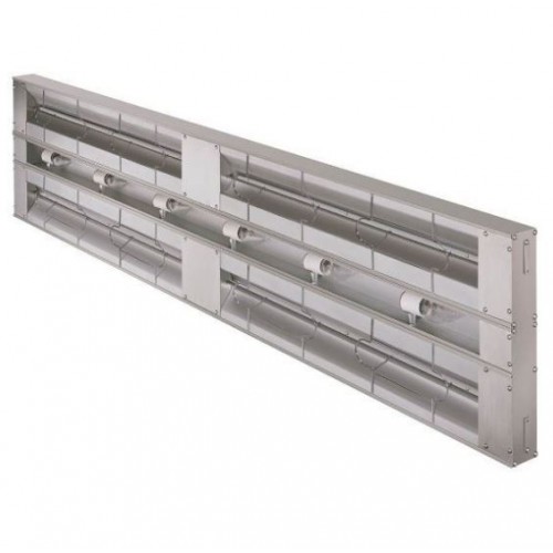 Rampe chauffante double - aluminium avec eclairage Rampe chauffante double - aluminium avec eclairage