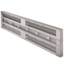 Rampe chauffante double - aluminium avec eclairage
