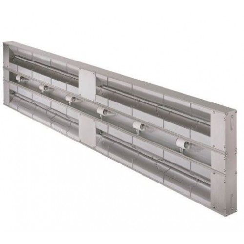 Rampe chauffante double - aluminium avec eclairage Rampe chauffante double - aluminium avec eclairage