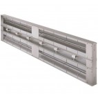 Rampe chauffante double - aluminium avec eclairage