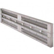 Rampe chauffante double - aluminium avec eclairage