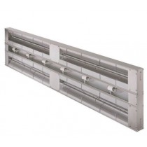 Rampe chauffante double - aluminium avec eclairage