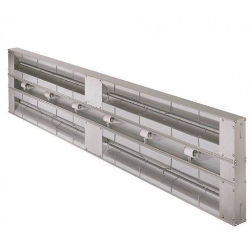 Rampe chauffante double - aluminium avec eclairage Rampe chauffante double - aluminium avec eclairage