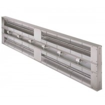 Rampe chauffante double - aluminium avec eclairage