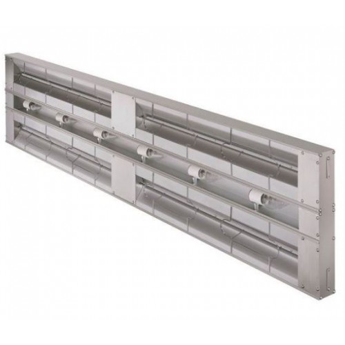 Rampe chauffante double - aluminium avec eclairage Rampe chauffante double - aluminium avec eclairage