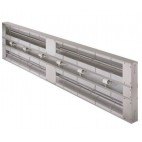 Rampe chauffante double - aluminium avec eclairage