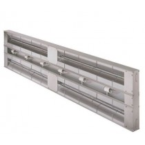 Rampe chauffante double - aluminium avec eclairage