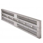 Rampe chauffante double - aluminium avec eclairage