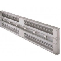 Rampe chauffante double - aluminium avec eclairage