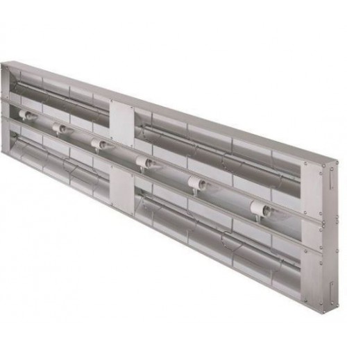 Rampe chauffante double - aluminium avec eclairage Rampe chauffante double - aluminium avec eclairage