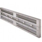 Rampe chauffante double - aluminium avec eclairage