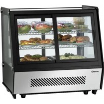 Vitrine chauffante avec moteur et support rotatif - 1 porte