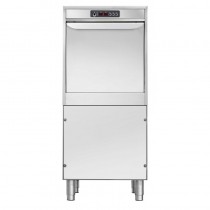 Lave batterie professionnel, système «PLUS», en acier inox double paroi, 60 paniers/h, 500 x 610 mm