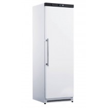 Armoire réfrigérée positive ventilée, porte pleine, laquée blanche, 400 L