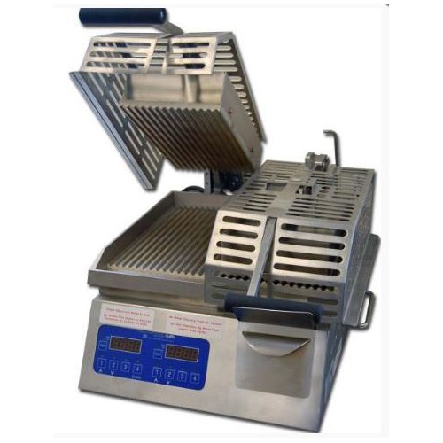 Grill à contact rainurée avec double presses