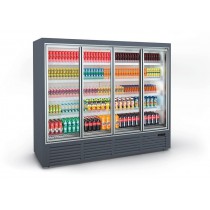 Vitrine murale, portes battantes, groupe logé, 1,14 m2, longueur 1505 mm