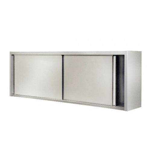 Meuble haut, portes coulisantes, inox, L 1600 x P 400 x H 900 mm Meuble haut, portes coulisantes, inox, L 1600 x P 400 x H 900 mm