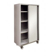Armoire inox, 2 portes battantes, L 800 x P 600 x H 1800 mm