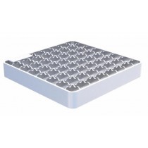 Grille caillebotis antidérapante avec crantage double à maille 19x19 mm, pour caniveau 400 mm