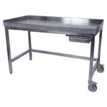 TABLE DE POUSSAGE, inox 304,1400 X 700 X 900 mm