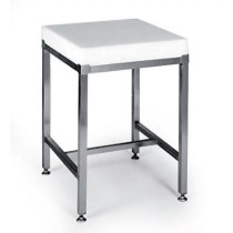 BILLOT POLY + PIÈTEMENT, inox ferritique, 500 x 500 x850 mm 
