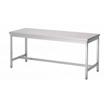 Table soudée, centrale, Inox ferritique, 600X600X850