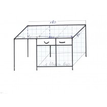 Table armoire 2 portes coulissantes 2 tiroirs Inox AISI 430 adossée L 1800 x P 700 x H 850 mm sur mesure