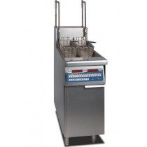Friteuse à gaz chauffe indirecte 41L + Relevage automatique des paniers et programmateur electronique