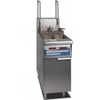 Friteuse à gaz chauffe indirecte 41L + Relevage automatique des paniers et programmateur electronique