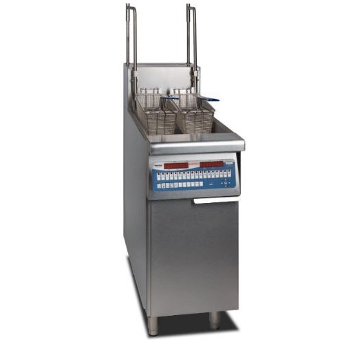 Friteuses électriques avec programmateur et relevage automatique des paniers 380 V triphasé capacité 41 L Friteuses électriques avec programmateur et relevage automatique des paniers 380 V triphasé capacité 41 L