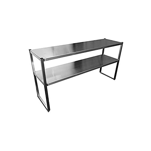 Étagère professionnelle inox cuisine sur colonnette 2 niveaux P 400 mm inox AISI 304 Étagère professionnelle inox cuisine sur colonnette 2 niveaux P 400 mm inox AISI 304
