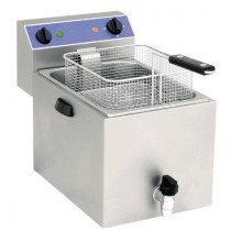 Friteuse de table électrique mono 230 V avec vidange simple 8 L