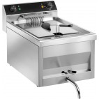 Friteuse de table électrique mono 400 V avec vidange simple 12 L