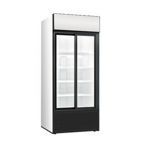 Vitrine d'exposition verticale 2 portes vitrées 678 litres Vitrine d'exposition verticale 2 portes vitrées 678 litres