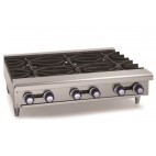 Feux vifs à gaz pour comptoir en inox 2 feux longueur 610 mm